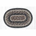 Capitol Importing Co Black Plus Tan Miniature Swatch Oval Rug, 10 x 15 in. 00-993